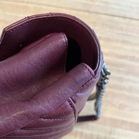 2017 Saint Laurent Large College Bag in Burgundy with Oxidized Silver Hardware - Picture 9 of 9